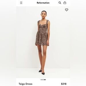 Reformation Taiga Dress in pattern Leo (New w tags!)